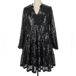 Crown & Ivy Black Sequins Dress | Size 2X - EUC